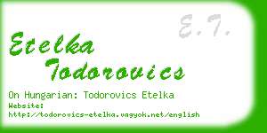 etelka todorovics business card